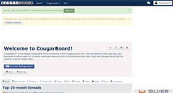 Desktop Screenshot of cougarboard.com