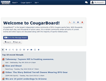 Tablet Screenshot of cougarboard.com